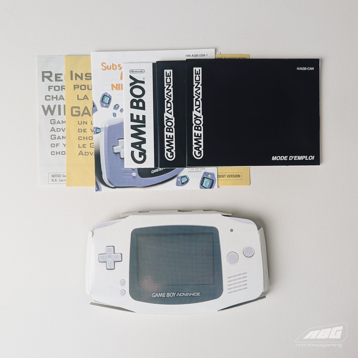 Nintendo Game Boy Advance White Complete In Box
